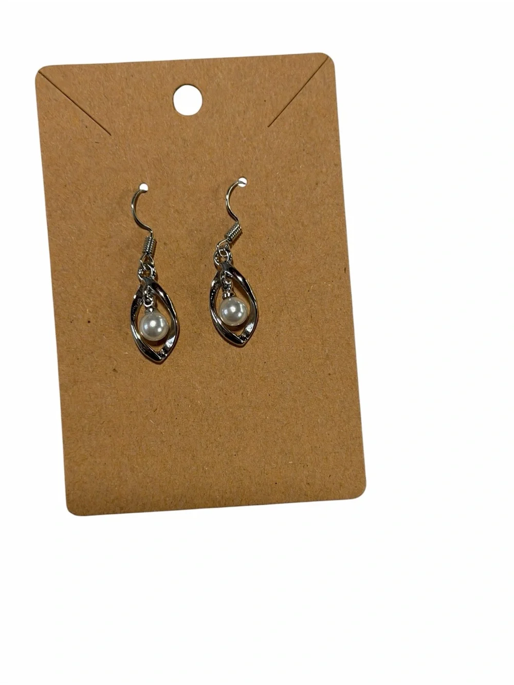 Silver Pearl Drop Earrings - Women Jewelry